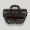 Dark brown leather briefcase